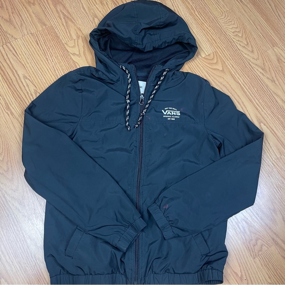 Vans Black Hooded Windbreaker Jacket